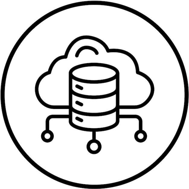 터 디자인 클라우드 컴퓨팅 아이콘 스타일
