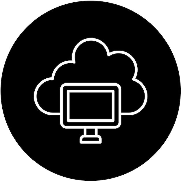 터 디자인 클라우드 컴퓨팅 아이콘 스타일