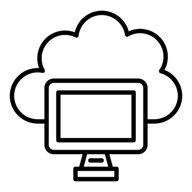 터 디자인 클라우드 컴퓨팅 아이콘 스타일