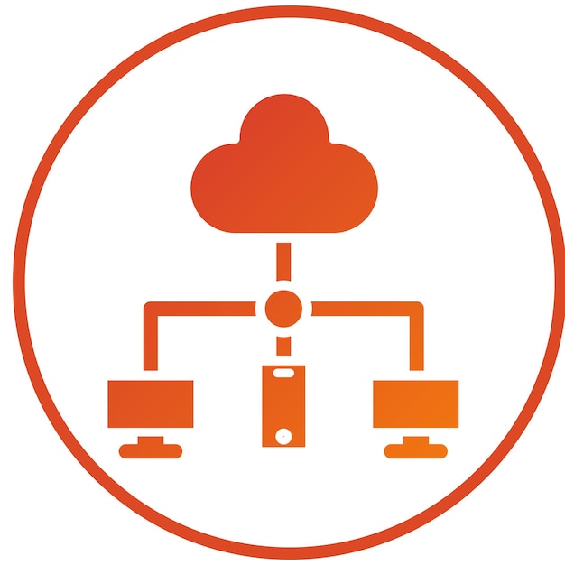 Vector Design Cloud Connectie Icon Stijl