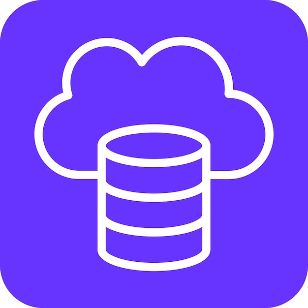 Vector Design Cloud Data Icon Stijl