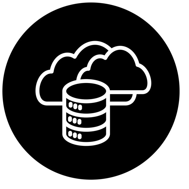 Vector Design Cloud Data Icon Stijl