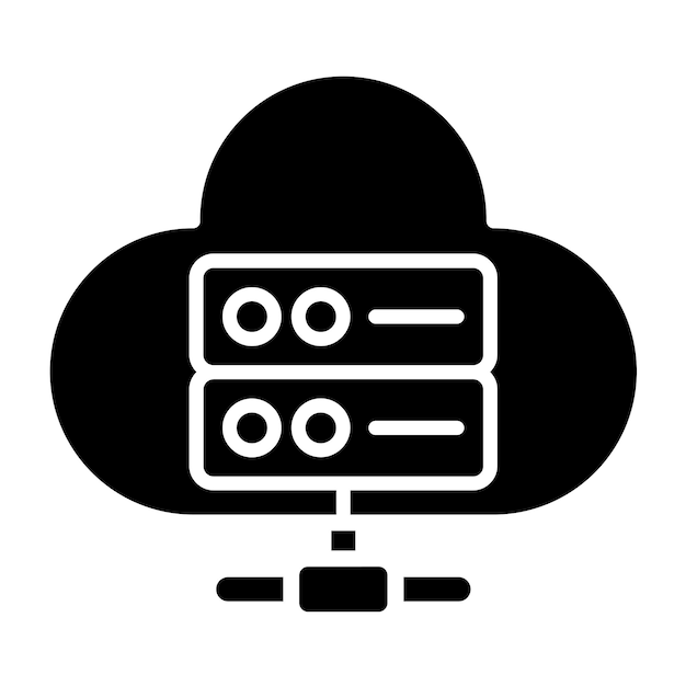 Vector Design Cloud Database Icon Stijl