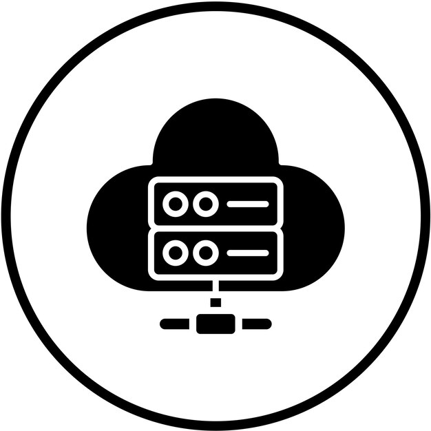 Vector Design Cloud Database Icon Stijl