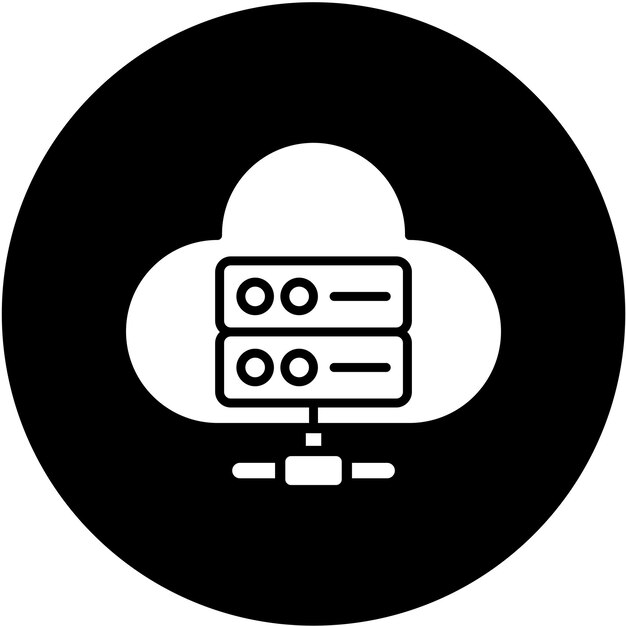 Vector Design Cloud Database Icon Stijl