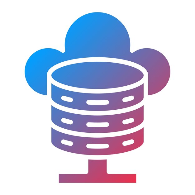 Vector Design Cloud Database Icon Style