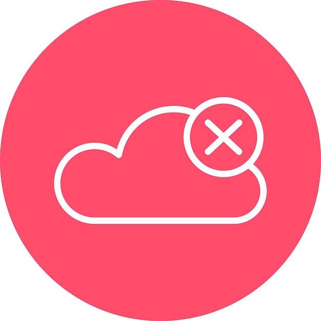 Vector Design Cloud Delete Icon Style