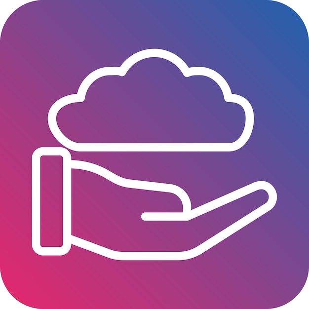 Vector Design Cloud in Hands Icon Style