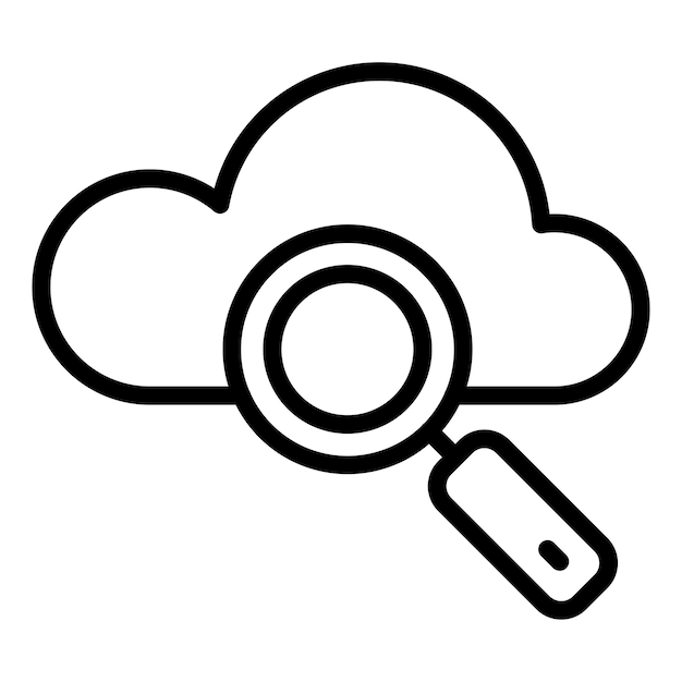 터 디자인 클라우드 검색 아이콘 스타일