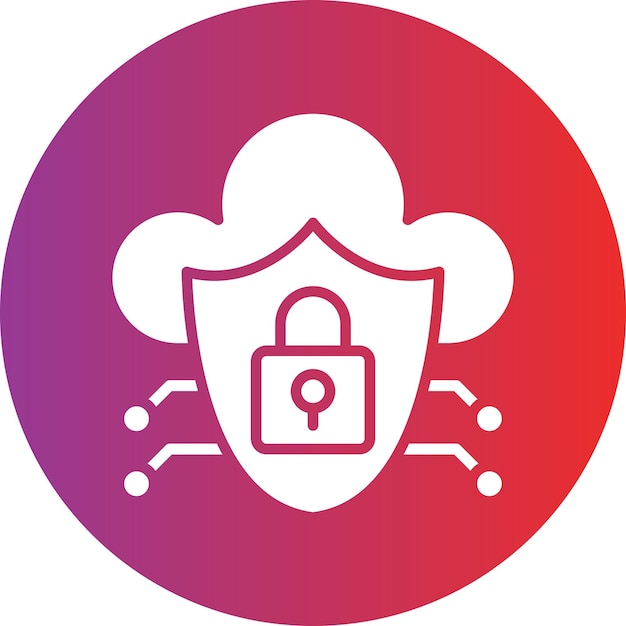 Vector Design Cloud security Icon Style