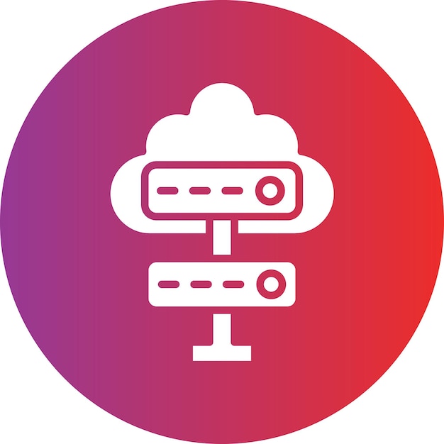Vector Design Cloud Server Icon Stijl