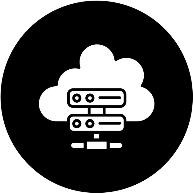 Vector Design Cloud Server Icon Stijl