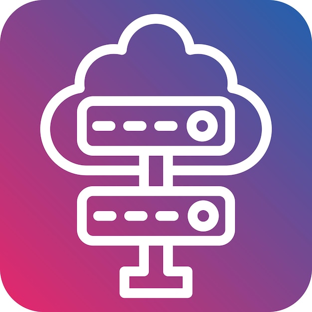 Vector Design Cloud Server Icon Style