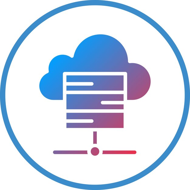 Vector Design Cloud Storage Icon Stijl
