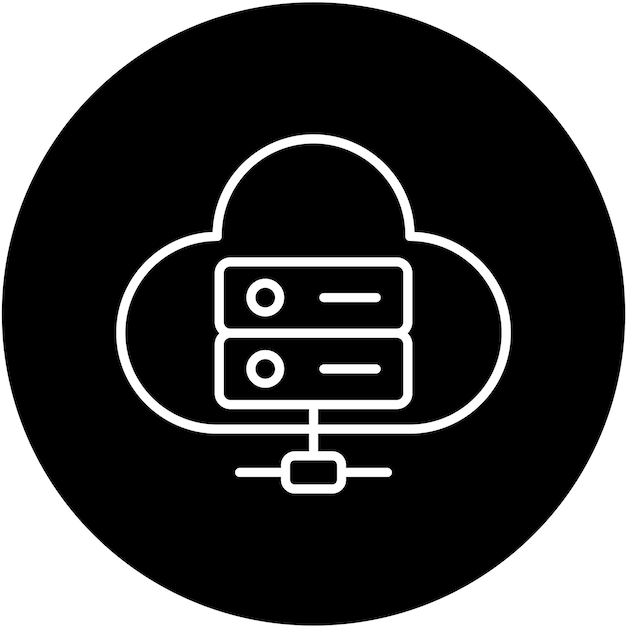 Vector Design Cloud Storage Icon Stijl