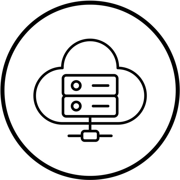 Vector Design Cloud Storage Icon Stijl