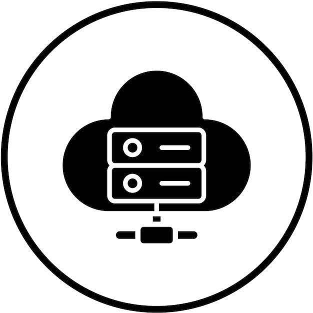 Vector Design Cloud Storage Icon Stijl