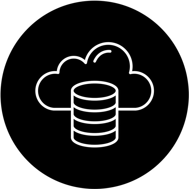 Vector Design Cloud Storage Icon Stijl
