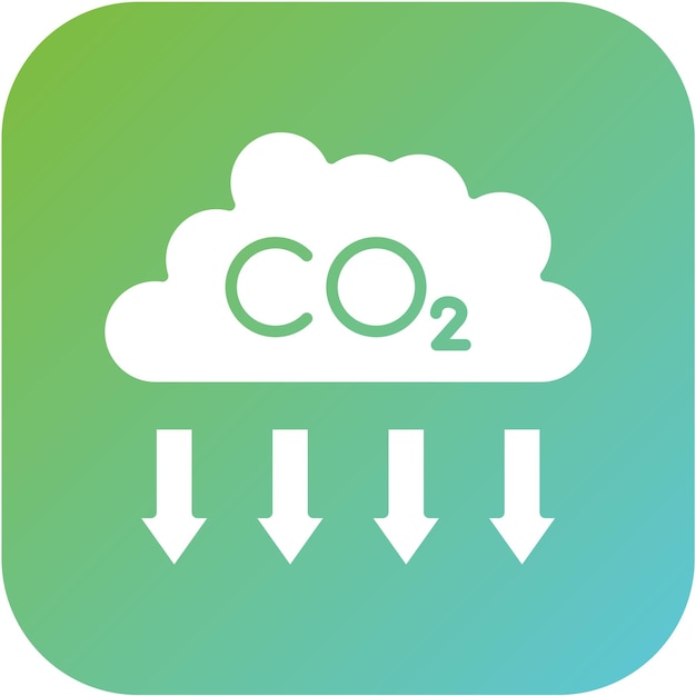 Векторный дизайн Co2 Экстракция Икона Стиль