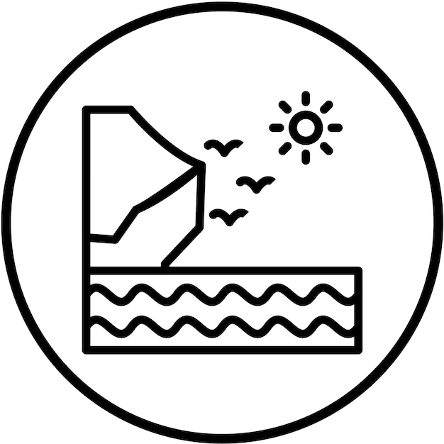 Vector Design Coast Icon Style