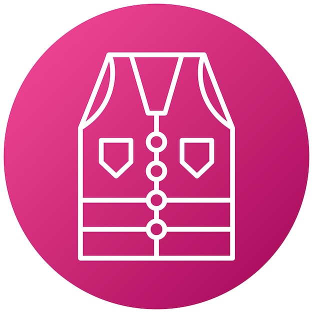 Vector Design Coat Vest Icon Stijl