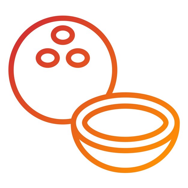 Vector Design Coconut Canvas Icon Stijl