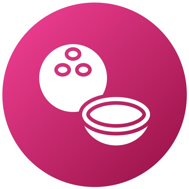 Vector Design Coconut Canvas Icon Stijl