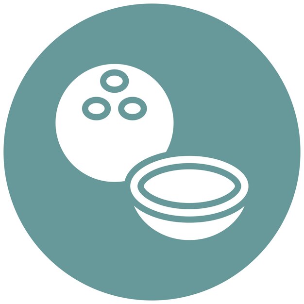 Vector Design Coconut Canvas Icon Stijl