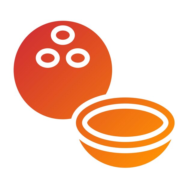 Vector Design Coconut Canvas Icon Stijl