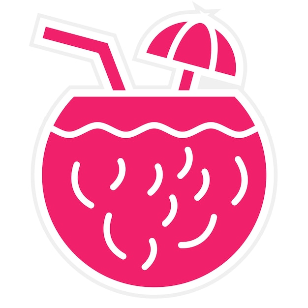 Vector vector design coconut drink icon style