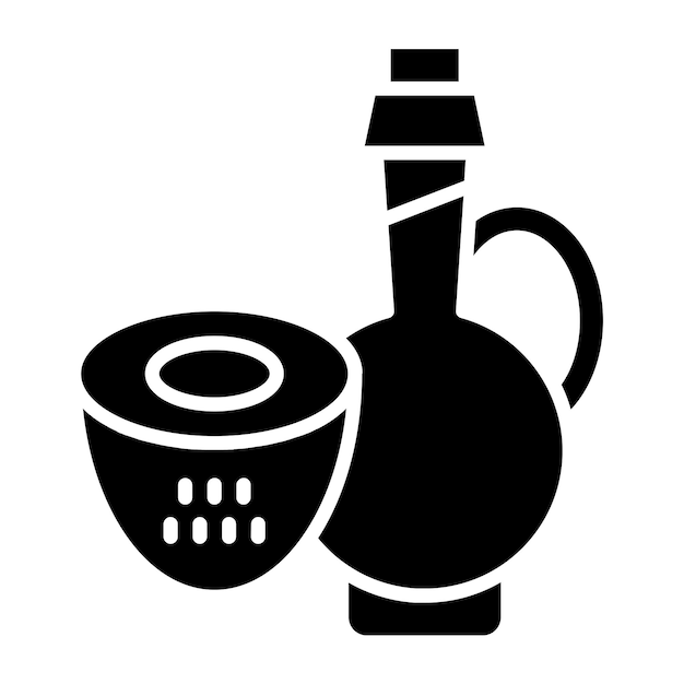 Векторный дизайн иконы кокосового масла