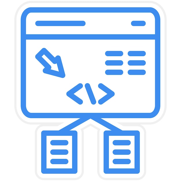 Vector vector design code framework icon style