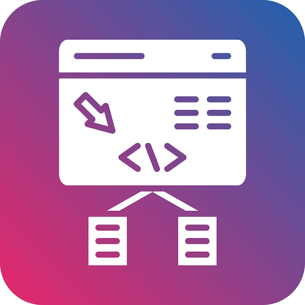 Vector design code framework icon style