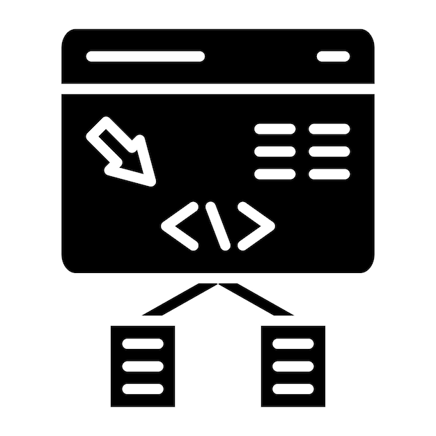 Vector vector design code framework icon style