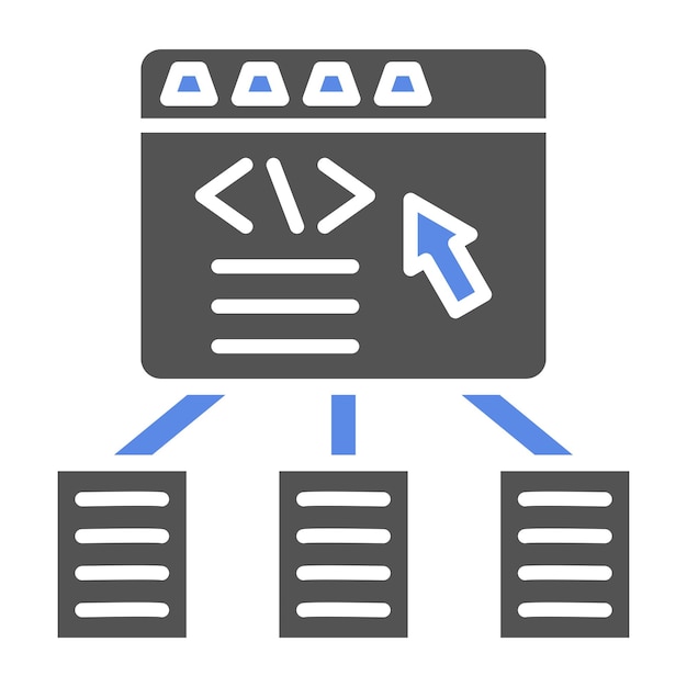 Vettore stile di icona del quadro di progettazione del codice vettoriale