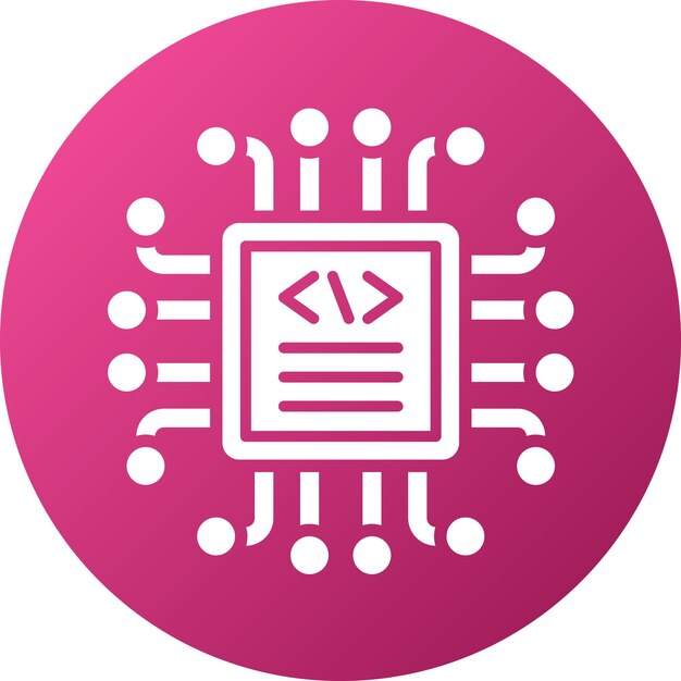 터 디자인 코드 프로세서 아이콘 스타일