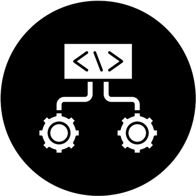 Vector Design Code Setting Icon Style