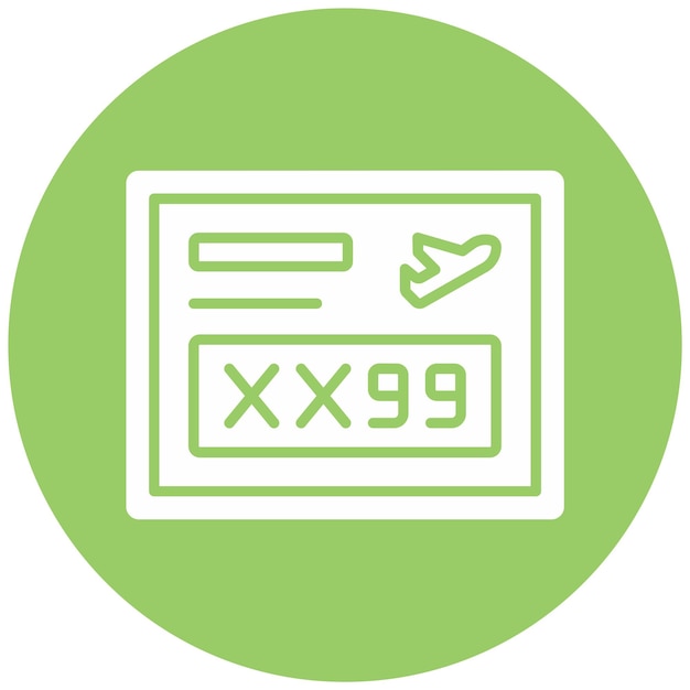 Vector Design Codeshare Flight Icon Style