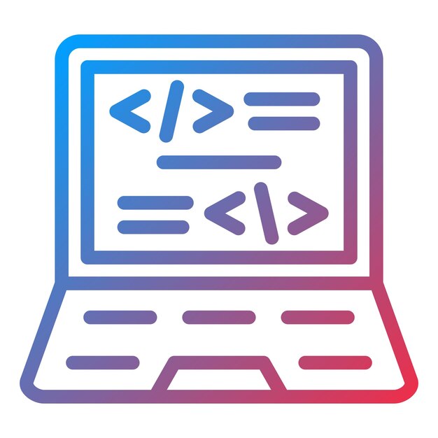 Vector design coding icon style