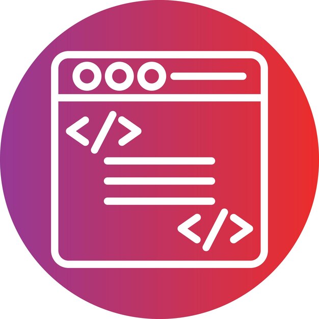 Язык кодирования векторного дизайна Стиль иконки
