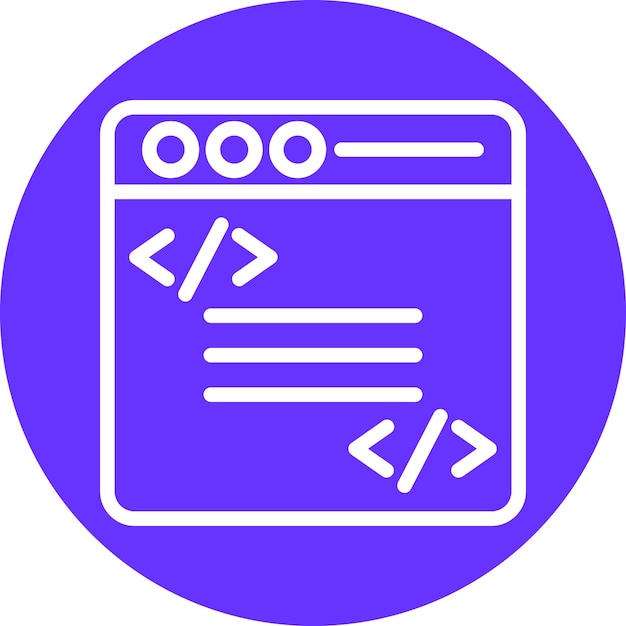 Vector Design Coding Language Icon Style