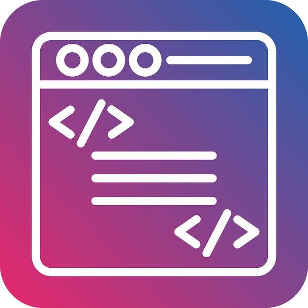 Vector vector design coding language icon style