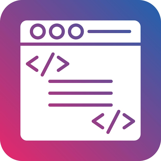 Vector Design Coding Language Icon Style