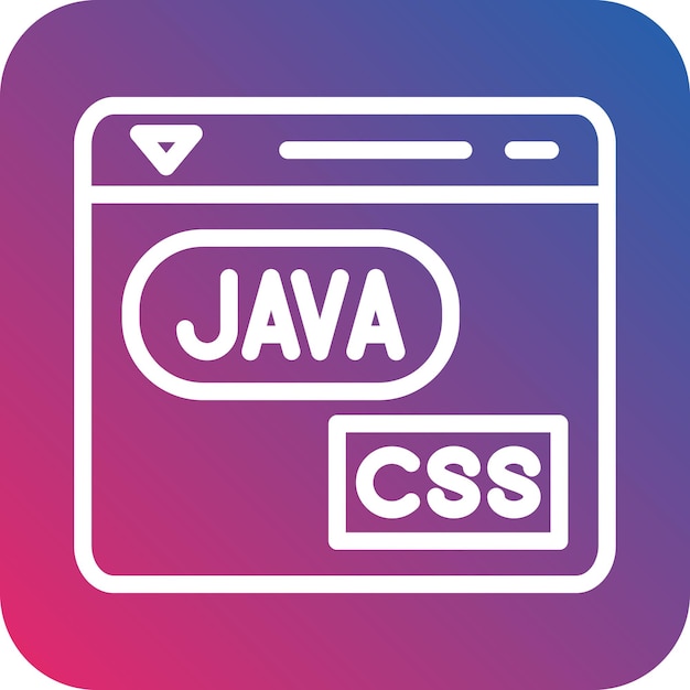 Vector Design Coding Language Icon Style