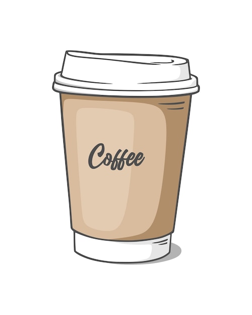 Illustrazione della tazza di caffè di disegno vettoriale