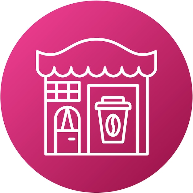 Vector vector design coffee shop icon stijl