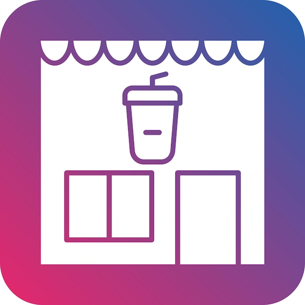 Vector Design Coffee Shop Icon Style