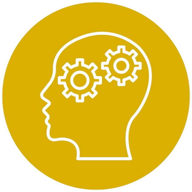 Vector Design Cognitieve Icon Stijl