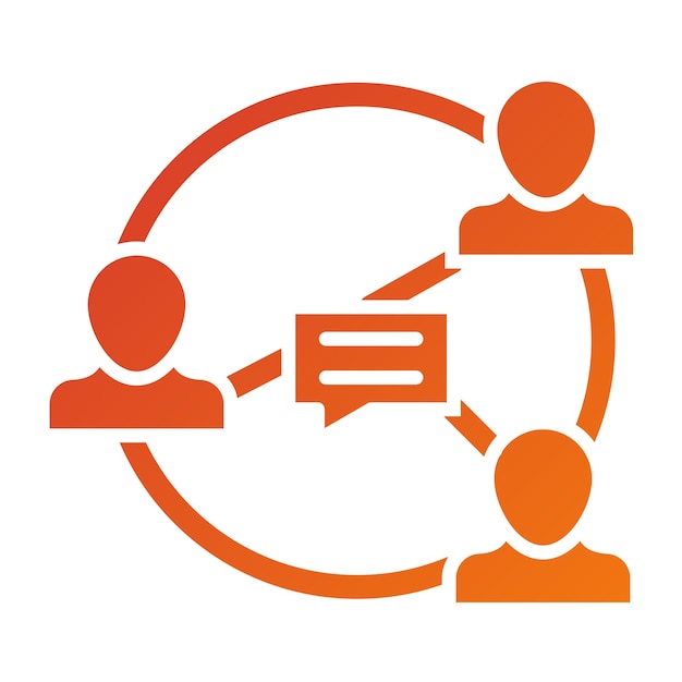 Vector Design Collaboration Icon Style (Icon stijl voor vectorontwerp)