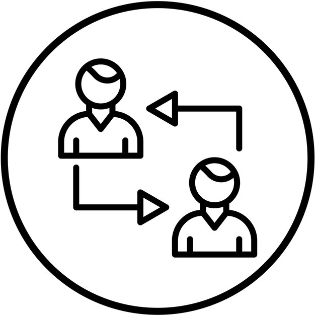 Vector Design Collaboration Icon Style (Icon stijl voor vectorontwerp)